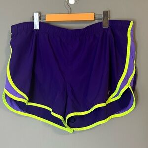 New Balance size XL Women's Purple and Neon green Athletic Gym Shorts